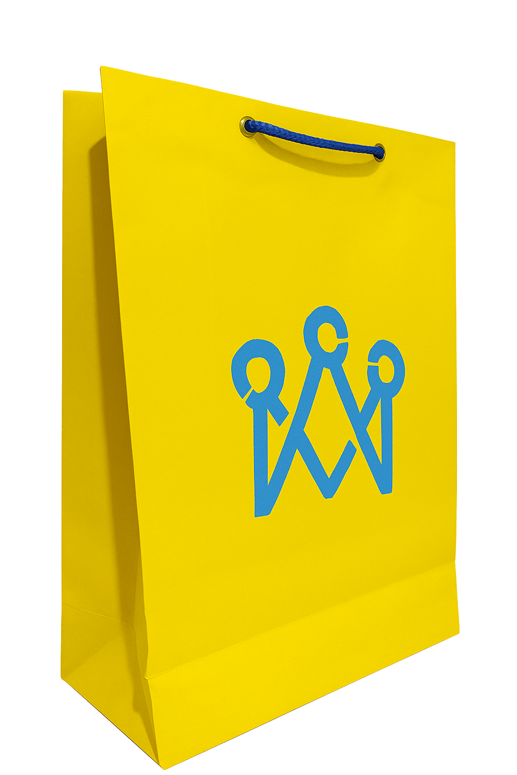 Imagem de referência: composição minimalista e revisão da prova em arte para sacolas de papel