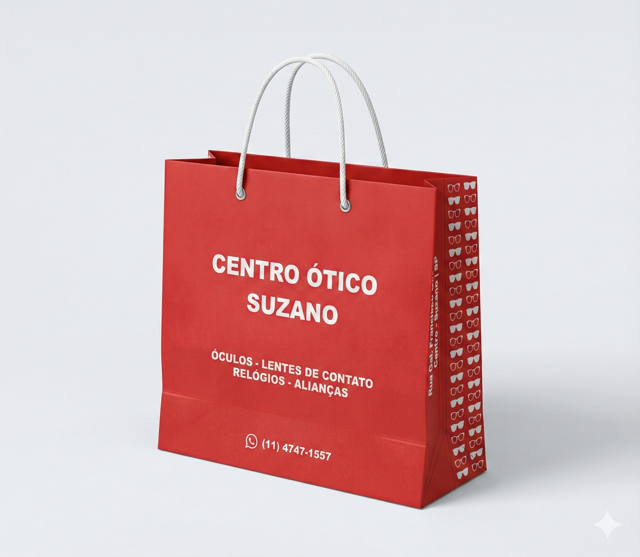 Imagem de referência: ilustração e consistência entre peças em arte para sacolas de papel