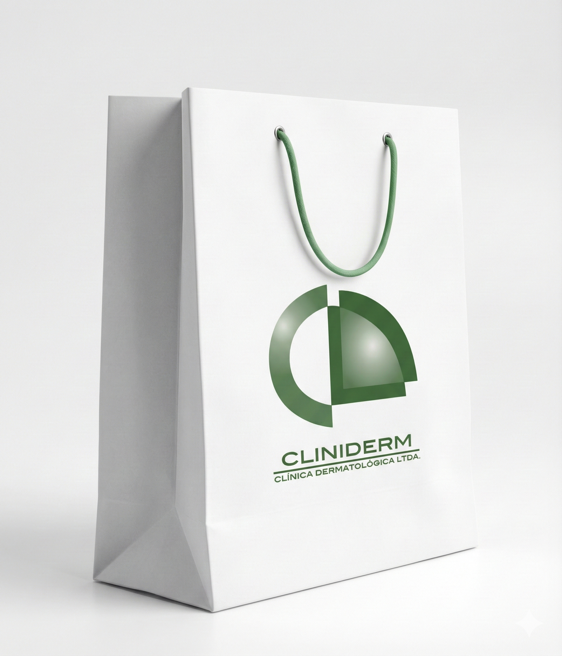 Imagem de referência: paleta de cores e adaptação de campanha em arte para sacolas de papel