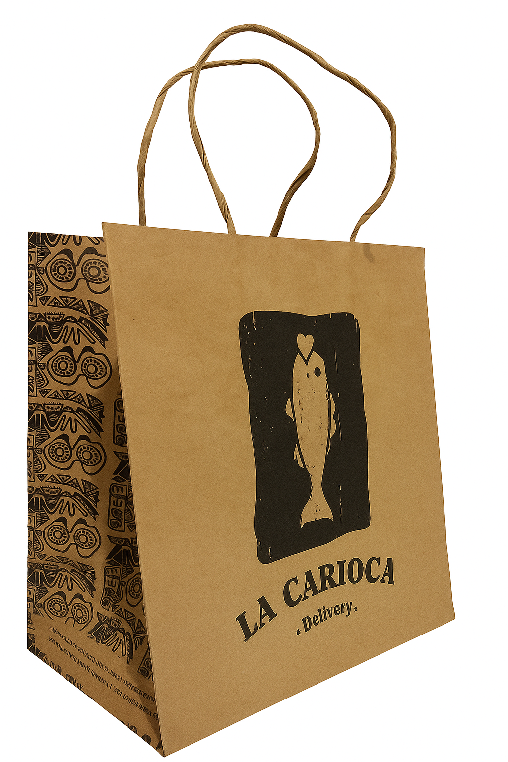 Imagem de referência: papel kraft em sacolas: campanha promocional
