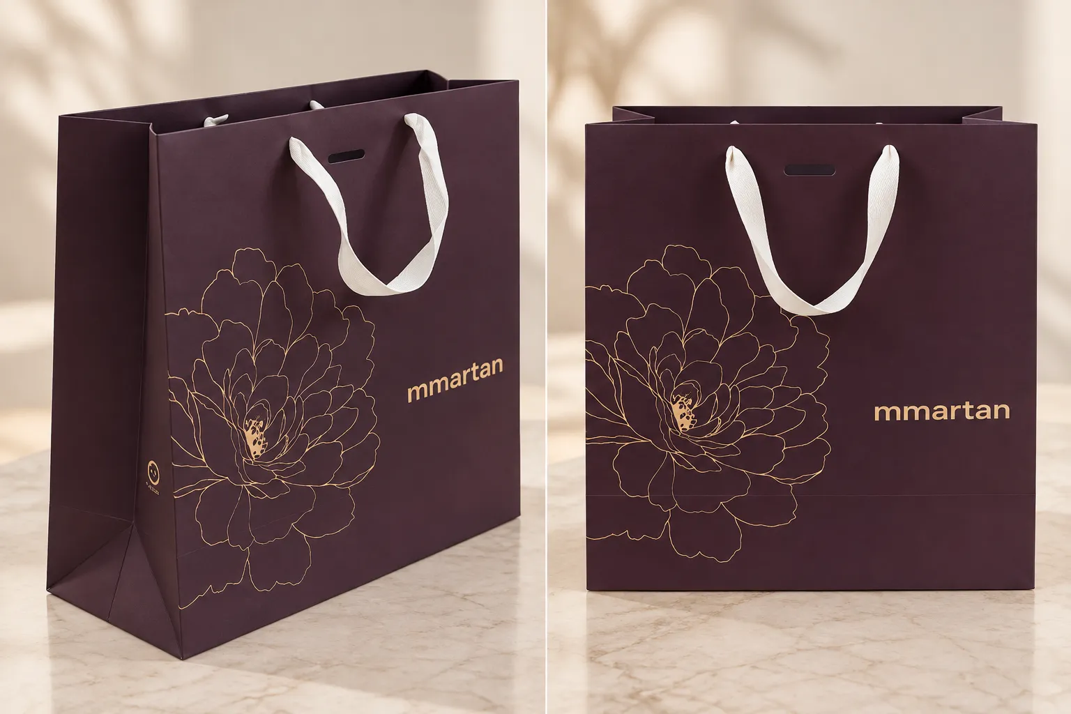 Imagem de referência: papel liso sem impressão em sacolas: campanha promocional