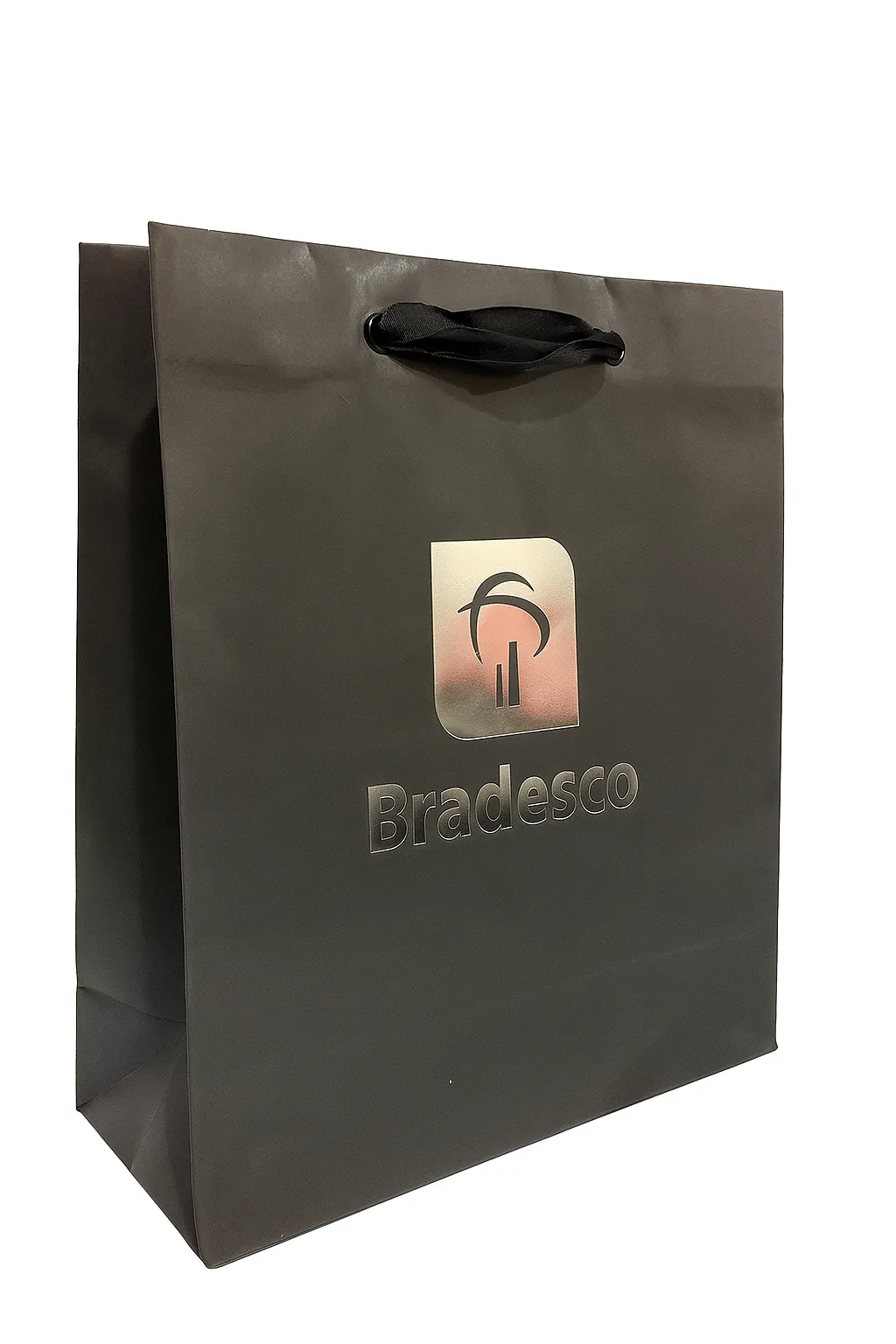 Imagem de referência: papel liso sem impressão em sacolas: leitura rápida da marca