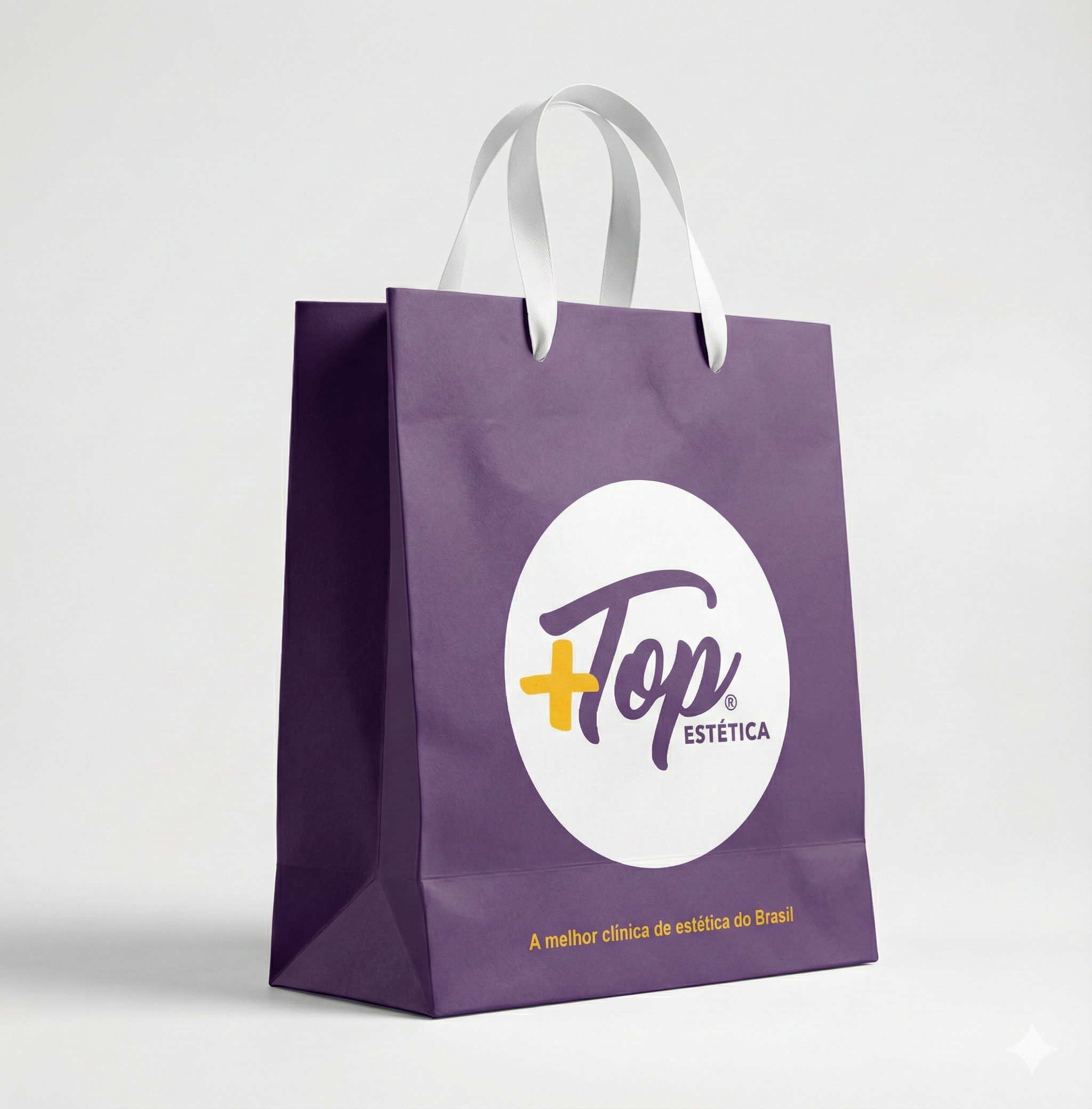 Imagem de referência: sacolas de papel para clínica de estética