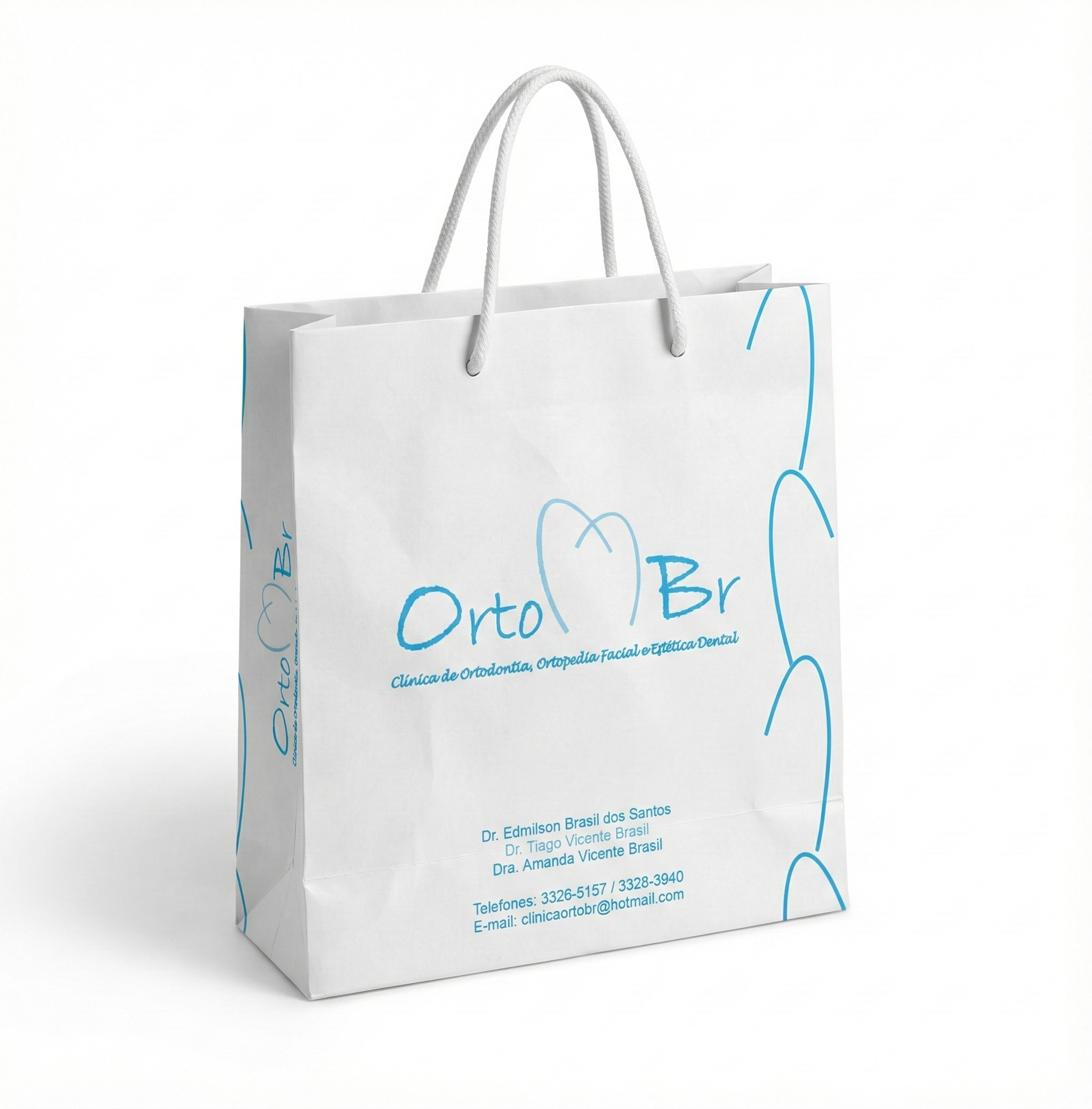 Imagem de referência: sacolas de papel para clínica odontológica