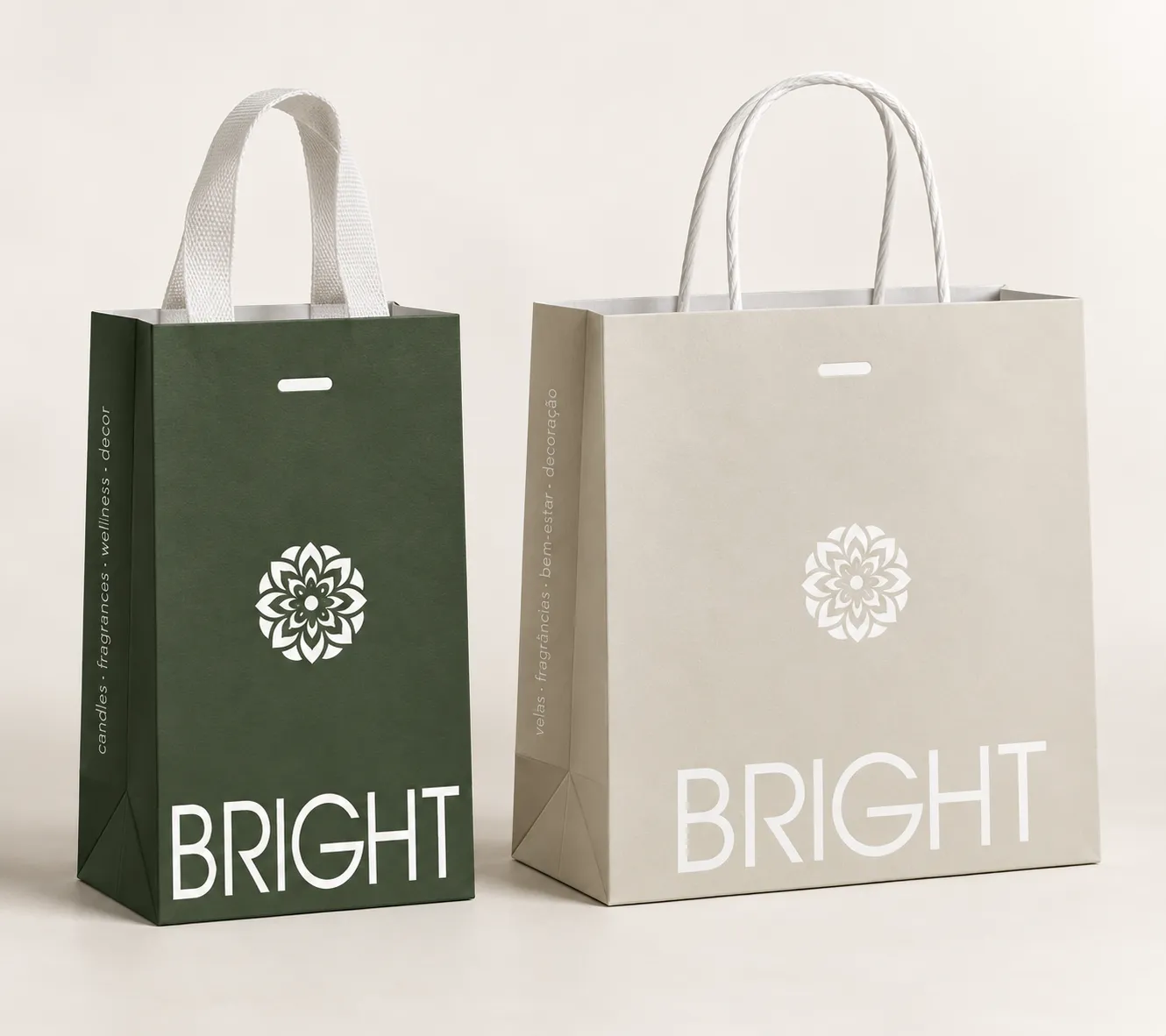 Imagem de referência: sacolas de papel para perfumaria