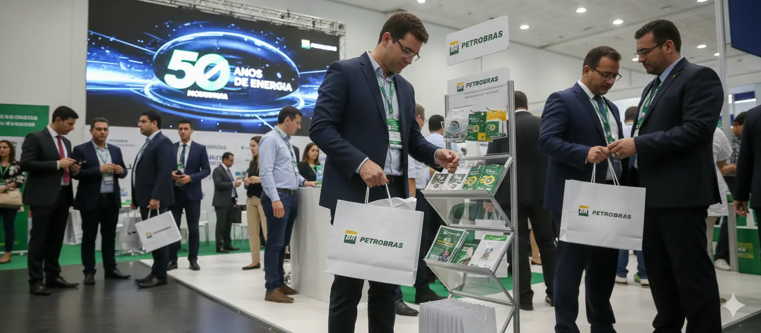 Sacolas de papel para eventos e brindes corporativos