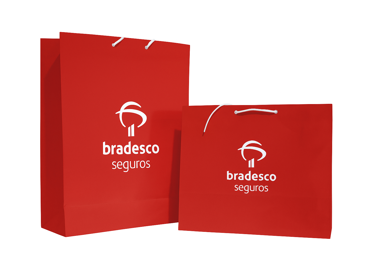 Imagem de referência: lote inicial de sacolas de papel — aprovação da arte e da especificação