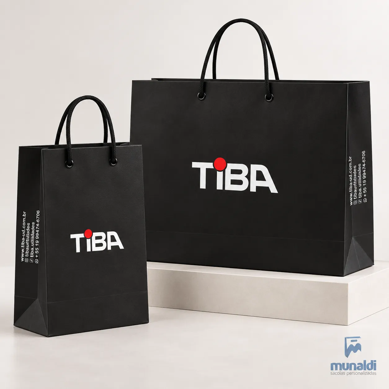 Imagem de referência: lote inicial de sacolas de papel — o que incluir no briefing
