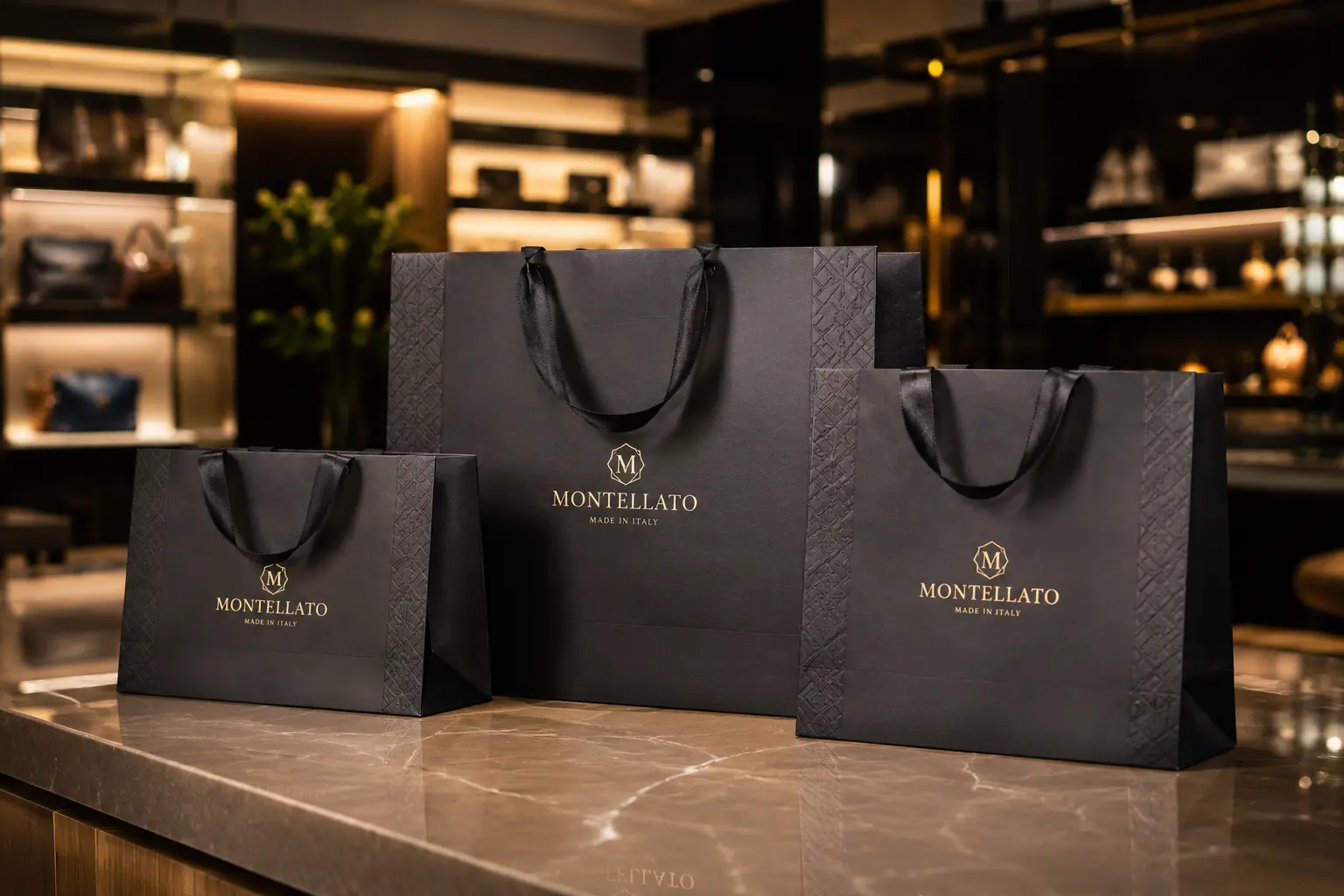 Exemplo de aplicação visual de sacola relacionada a reposição de sacolas personalizadas — o que incluir no briefing