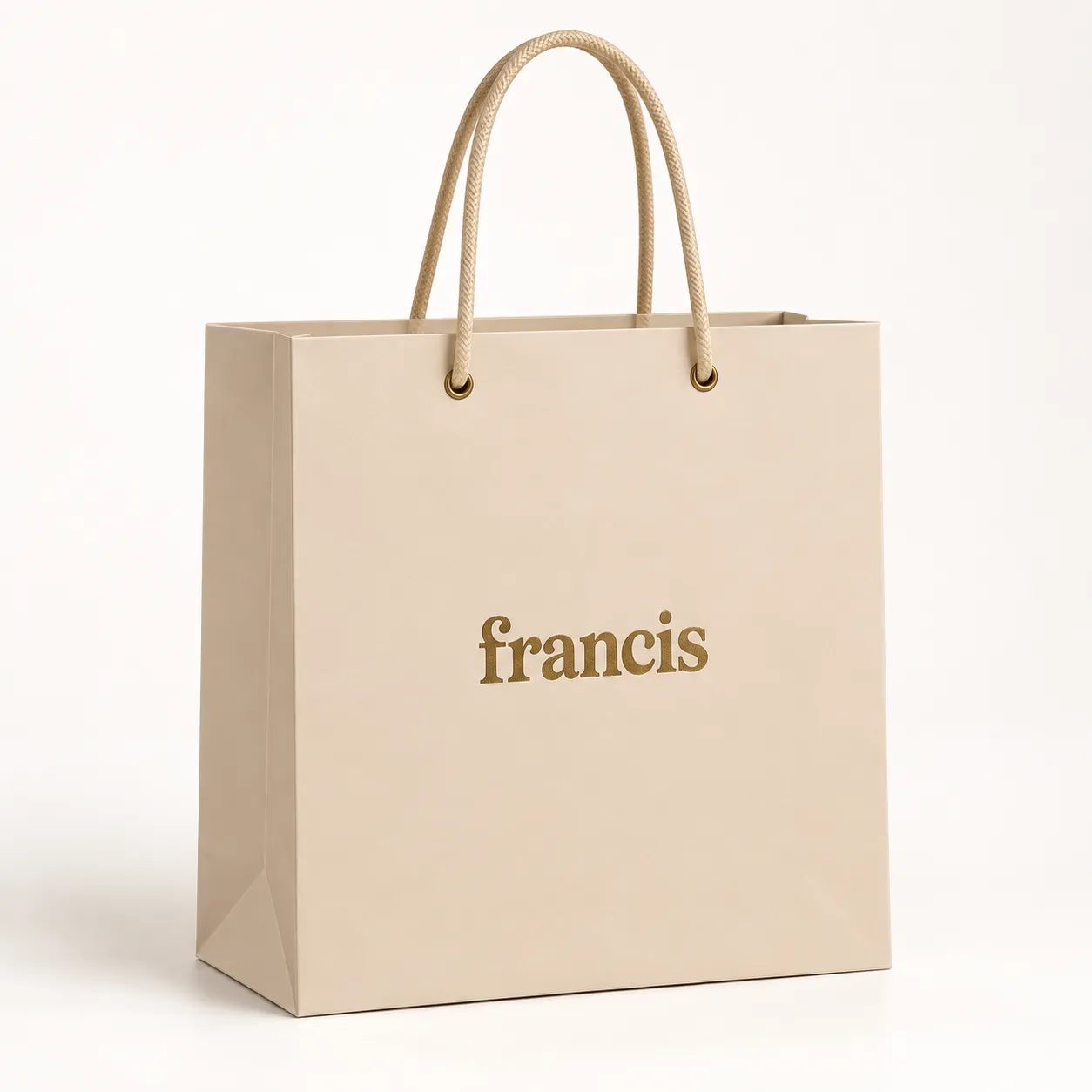 Imagem de referência: conservação visual de sacolas de papel para ações de pós-venda